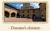 Duomo's Cloister (Collegiata), San Gimignano Italy