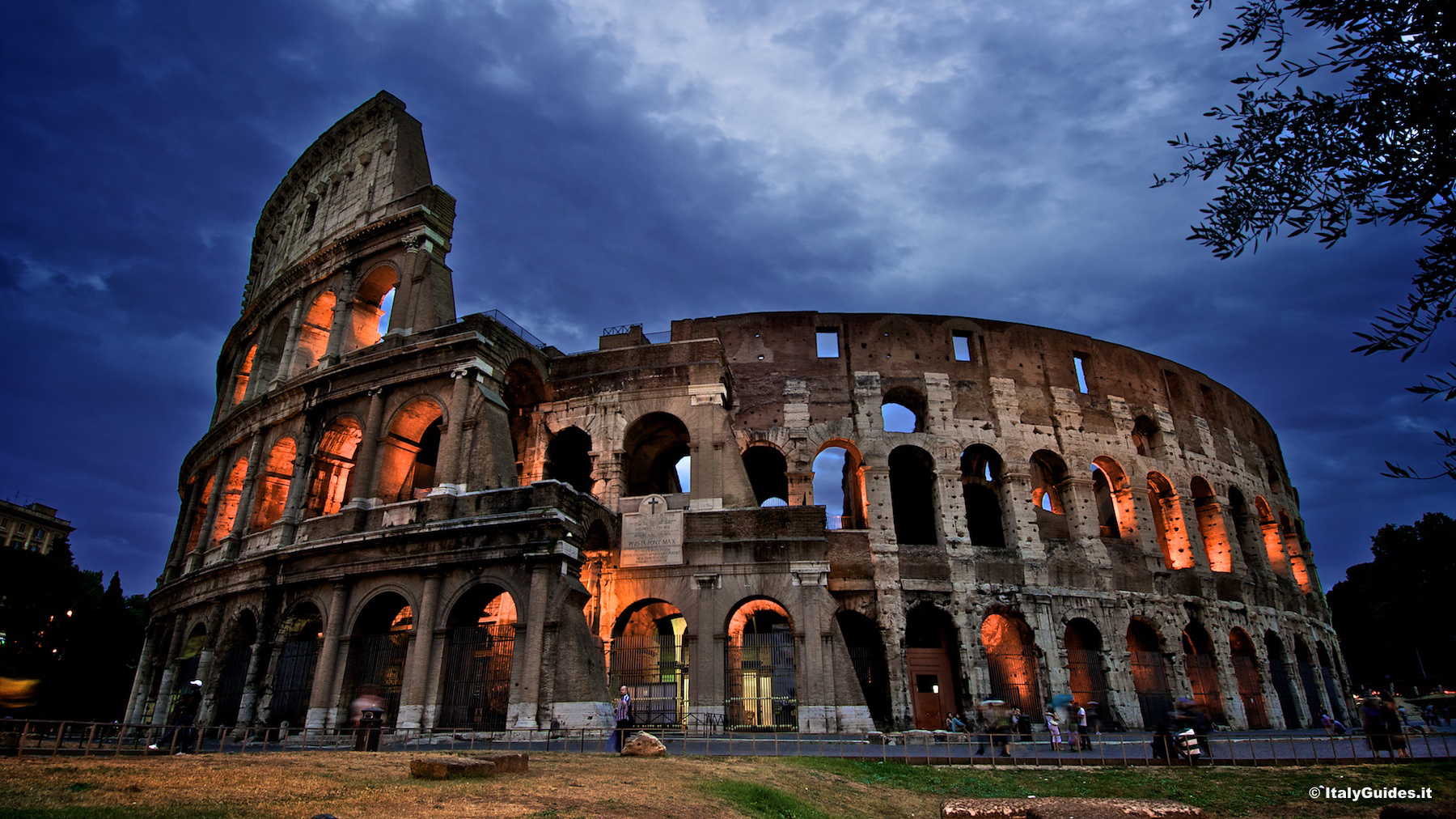 Ancient Roman Colosseum At Night