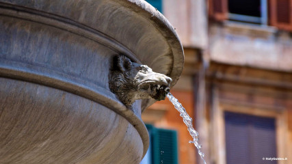 Trastevere: Fountain in Piazza Santa Maria in Trastevere
