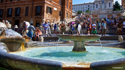 Spanish Steps: Fontana della Barcaccia and Trinità dei Monti