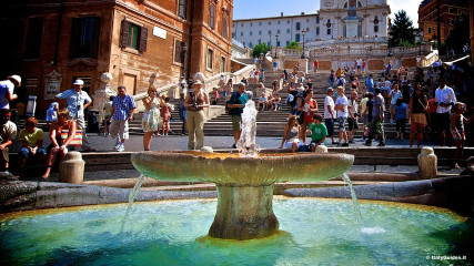Spanish Steps: Fontana della Barcaccia and Trinità dei Monti