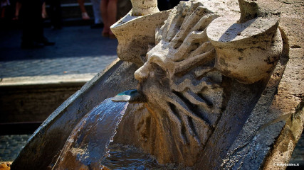 Spanish Steps: Detail of Fontana della Barcaccia