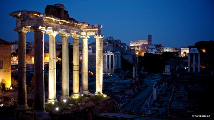 Il Foro romano: Tempio di Saturno e Colosseo