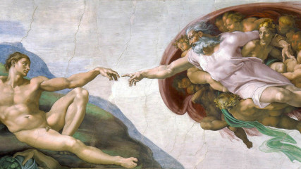 Musei Vaticani: La creazione di Adamo
						