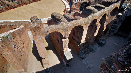 The Colosseum: The inside of the Colosseum