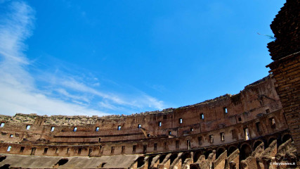The Colosseum: The inside of the Colosseum