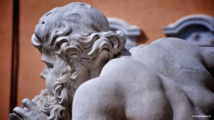 Trevi Fountain in Rome: Seahorse and Triton