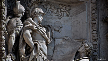 Trevi Fountain in Rome: Agrippa approving the project