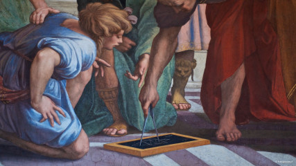 The School of Athens: Bramante as Euclid or Archimedes