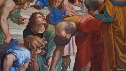 The School of Athens: Bramante as Euclid or Archimedes