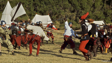 Monteriggioni: Historical reenactment of a battle