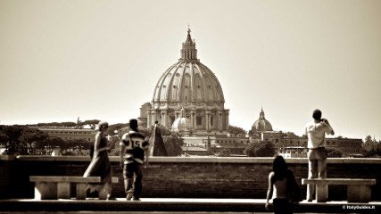 Aventine: St. Peter's church from orange garden on Aventine Hill