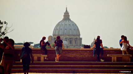 Aventine: St. Peter's church from orange garden on Aventine Hill