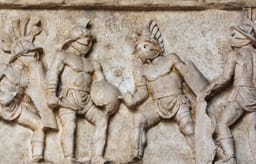Bassorilievo di un combattimento tra gladiatori