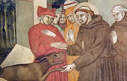 Saint Francis and the wolf of Gubbio